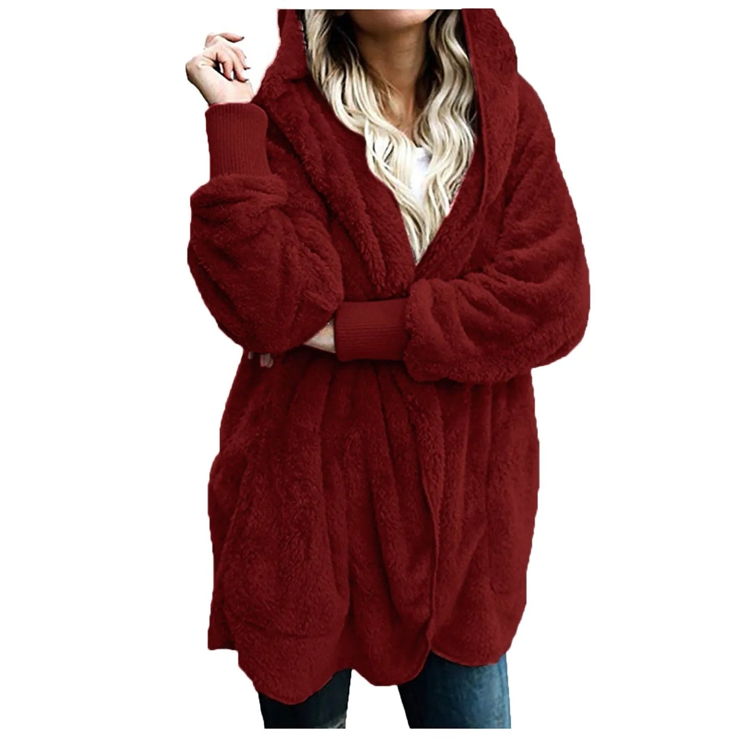 Soft Winter Jacket Plus Size Plush Coat