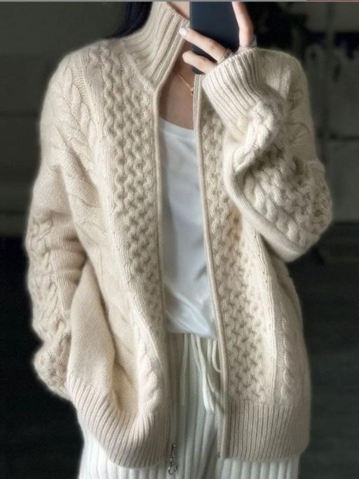 Chunky Cashmere Cardigan Turtleneck Women's Scarf