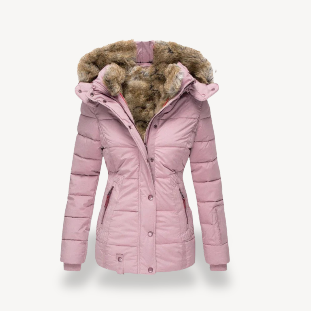 Women's Warm Puffer Jacket Faux Fur Lined