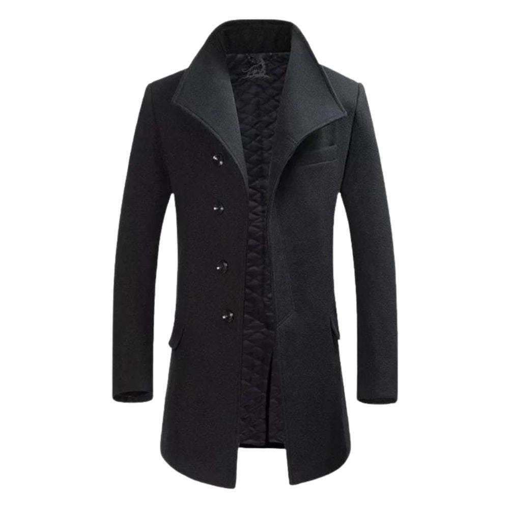 Stylish Wool Coat Men's Elegance