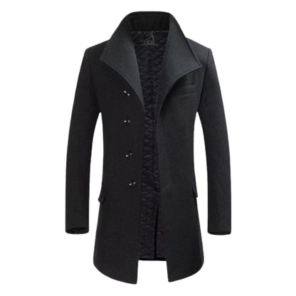 Stylish Wool Coat Men's Elegance