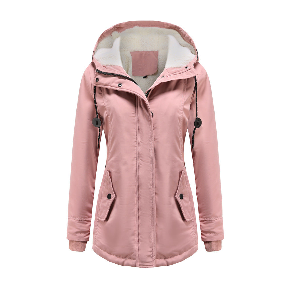 Women's Winter Jacket Hooded Fleece Insulated
