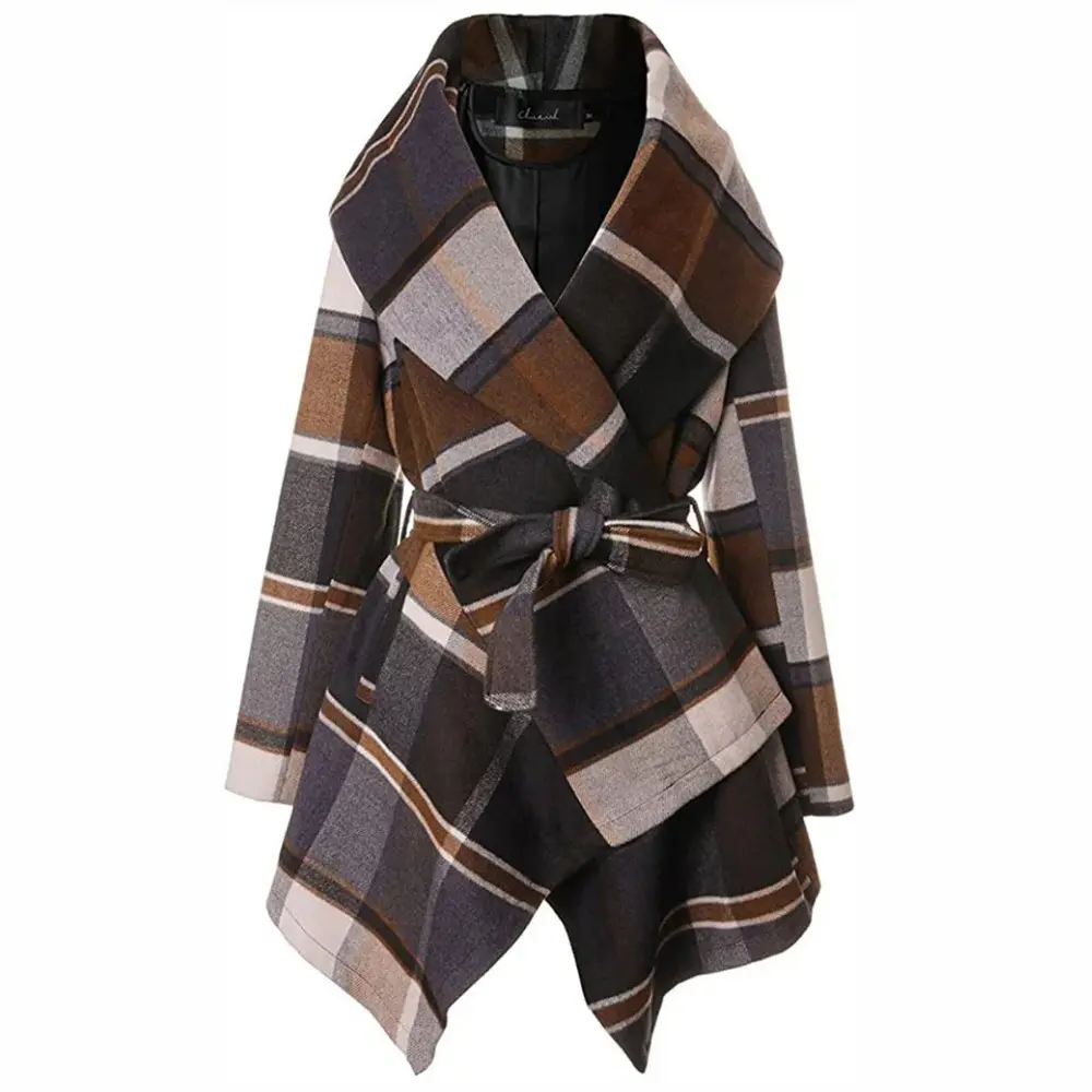 Fashionable Women's Belted Coat
