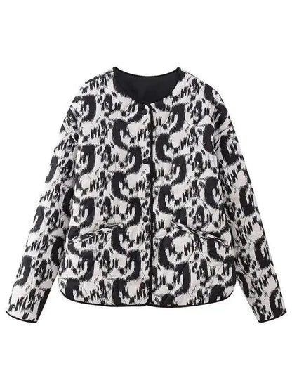 Women's Printed Quilted Coat Elegant