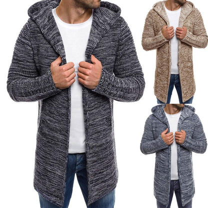 Bequemer Freizeitpullover mit Kapuze Einfarbig - IdealeKleiden