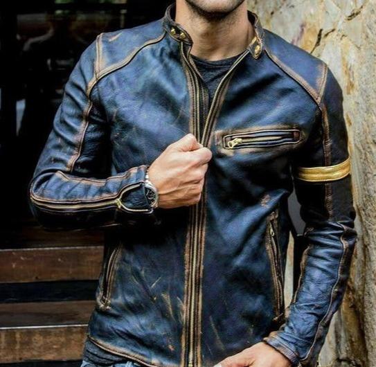 Elegant Leather Jacket Black Warm Stylish
