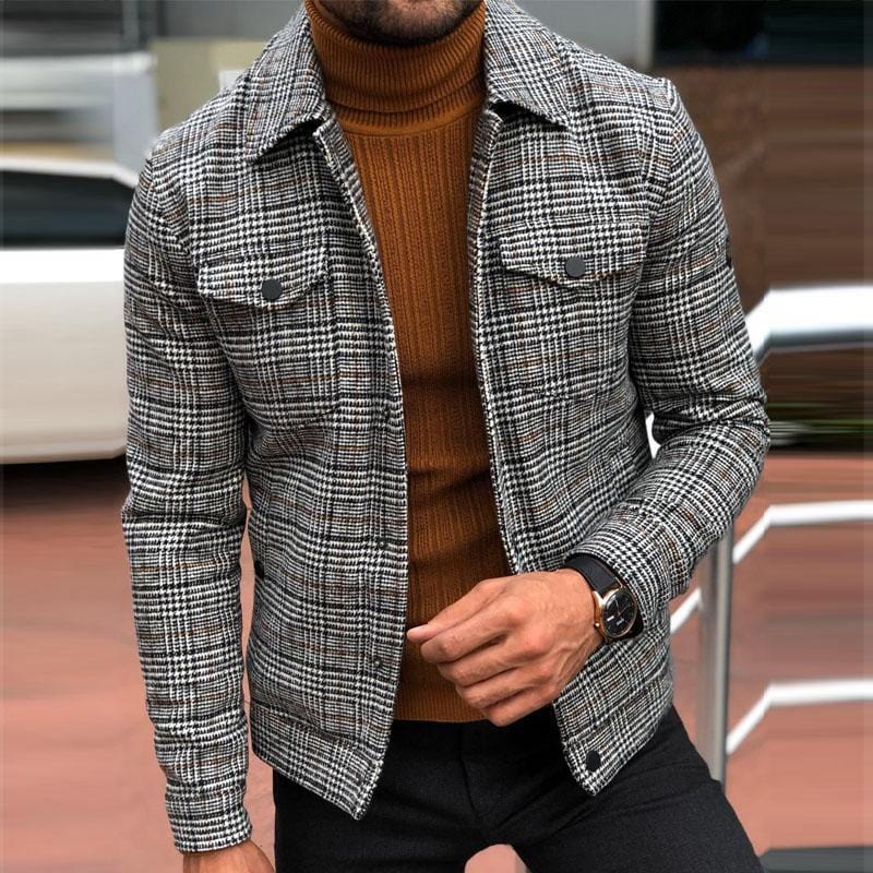Men's Classic Plaid Jacket Modern