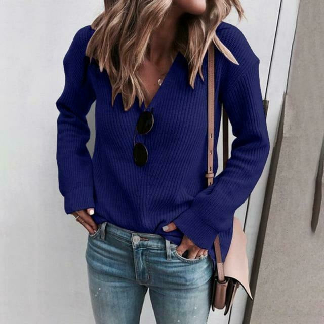Women's Pullover Autumn Comfortable V-Neck Knit