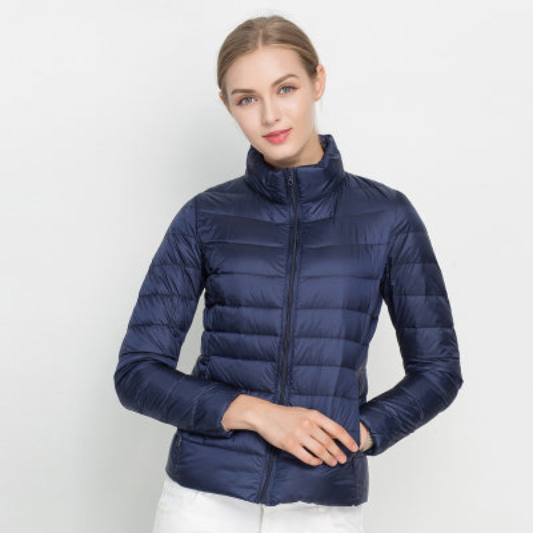 Women's Quilted Jacket Warm Insulated Long Sleeve