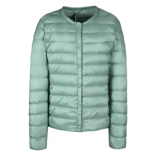 Women's Elegant Collarless Down Jacket