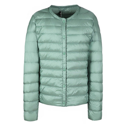 Women's Elegant Collarless Down Jacket