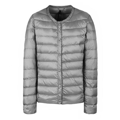 Women's Elegant Collarless Down Jacket