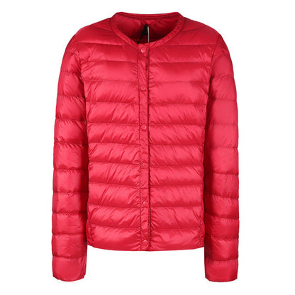 Women's Elegant Collarless Down Jacket
