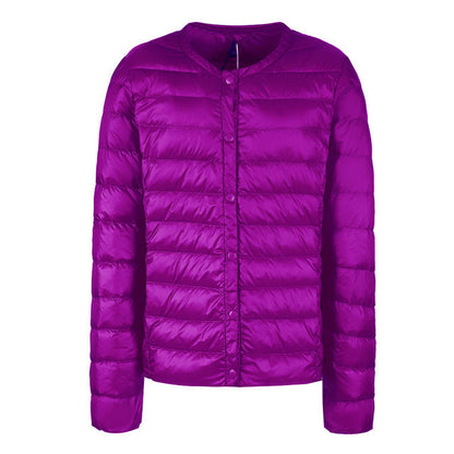 Women's Elegant Collarless Down Jacket