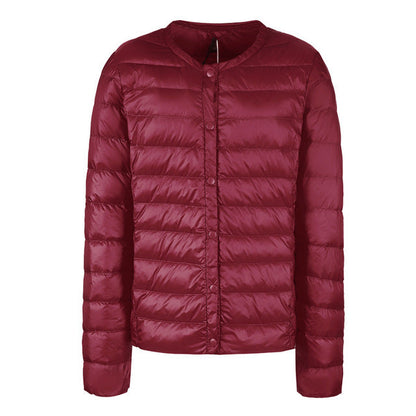 Women's Elegant Collarless Down Jacket