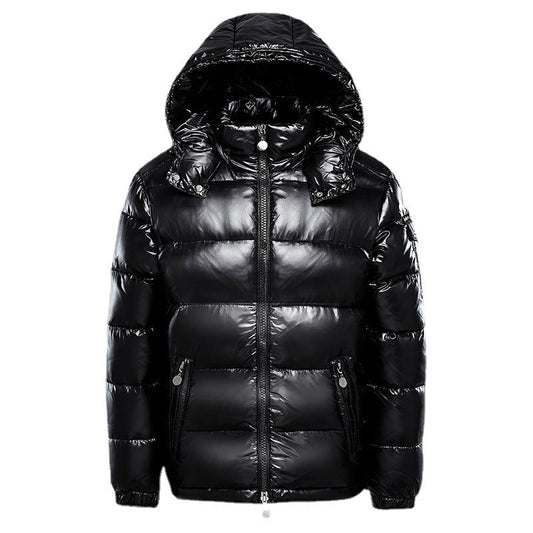 Stylische Herren Steppjacke Modern Schwarz - IdealeKleiden