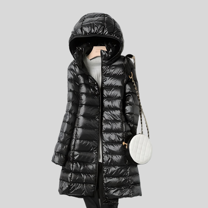 Warm winter top with zipper and pockets