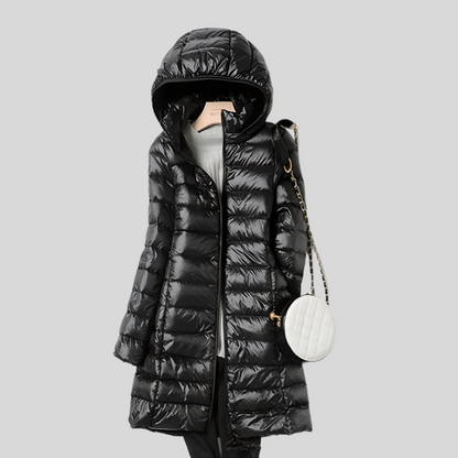 Warm winter top with zipper and pockets