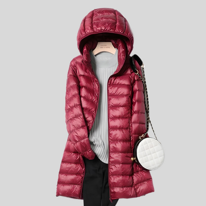Warm winter top with zipper and pockets