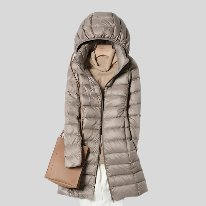 Warm winter top with zipper and pockets