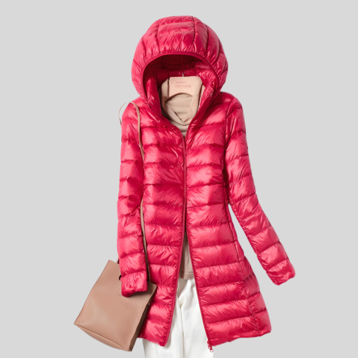 Warm winter top with zipper and pockets