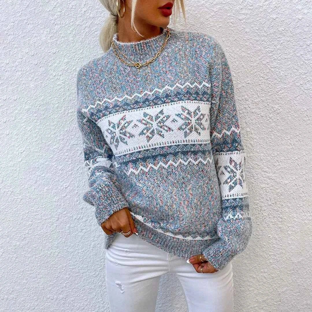 Stylish Stand-Up Collar Jumper Loose Fit