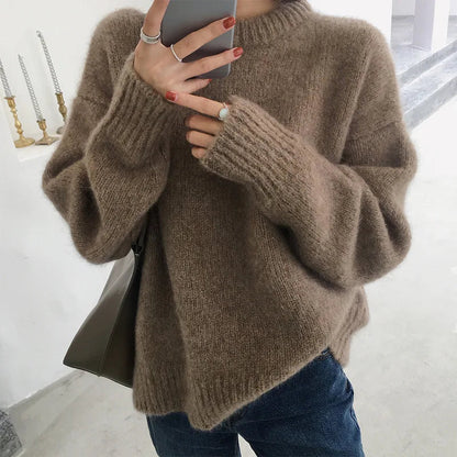 Stilvoller Langarm Pullover Damen - IdealeKleiden
