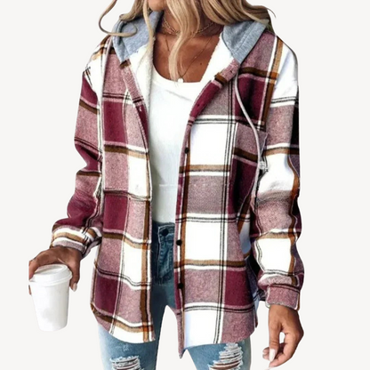Stylish Plaid Hoodie