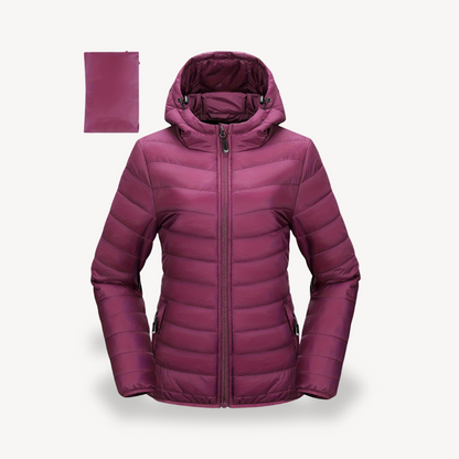 Women's Travel Puffer Jacket Hood Practical
