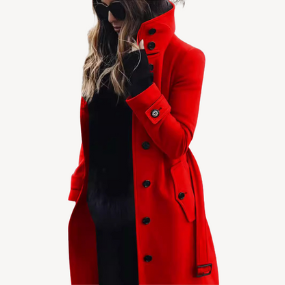 Damen Trenchcoat Wollmix Trendy - IdealeKleiden