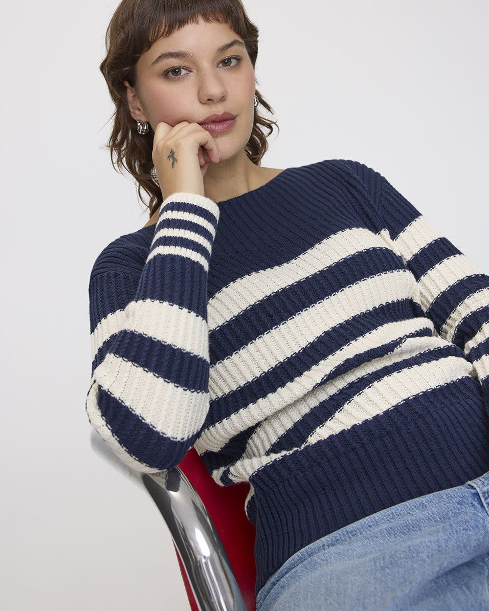 Stylischer Pullover Langärmlig Modern