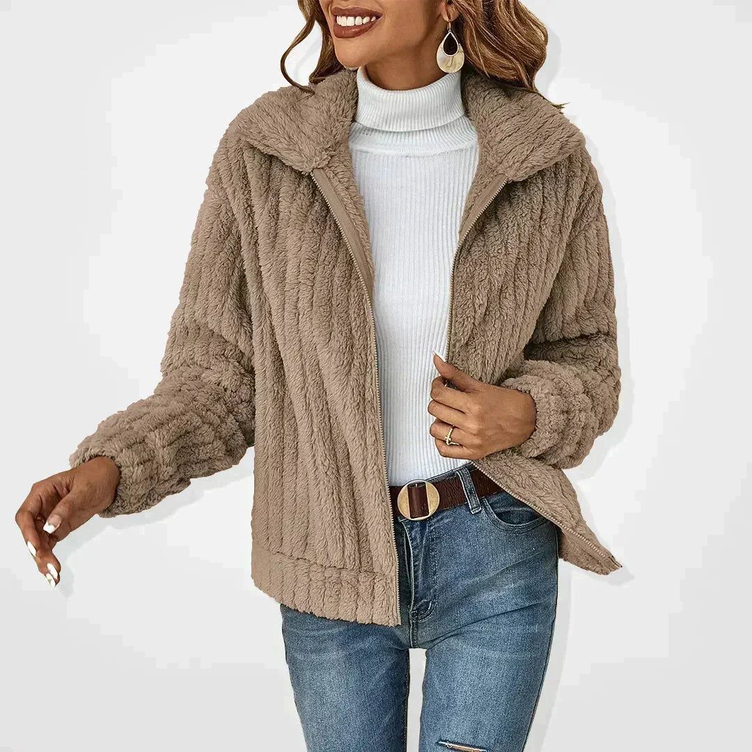 Soft Plush Cardigan for Women, Casual