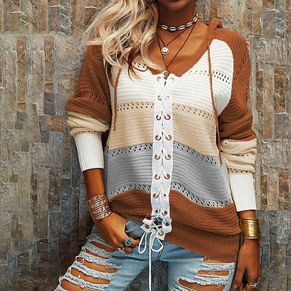 Women's Scarf Sweater Modern Knit
