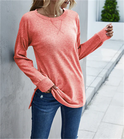 Spring Long-Sleeve Solid Color