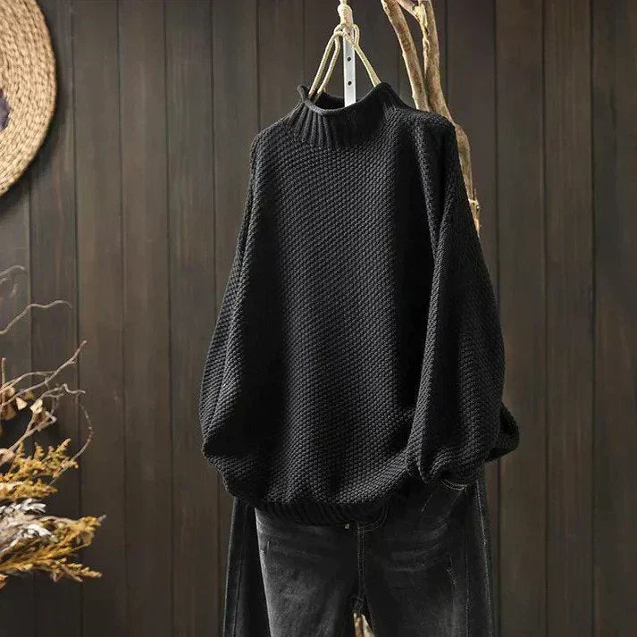 Comfortable Oversized Turtleneck Sweatshirt