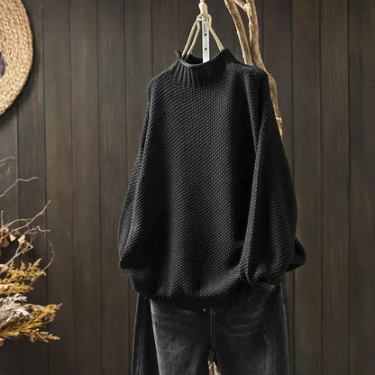 Comfortable Oversized Turtleneck Sweatshirt