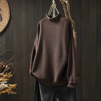Comfortable Oversized Turtleneck Sweatshirt