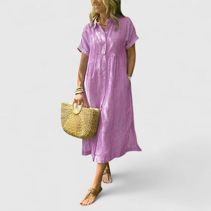 Women's Summer Dress Striped Look