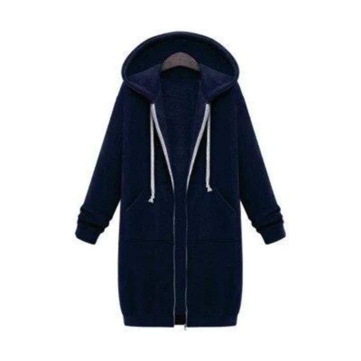 Women's Long Cut Zip Sweatshirt