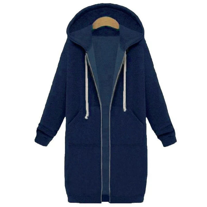 Women's Long Cut Zip Sweatshirt
