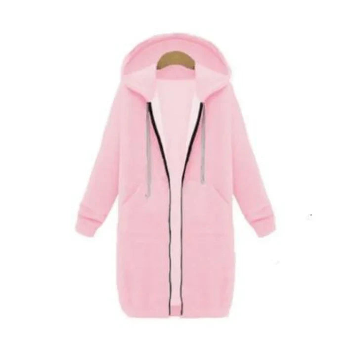 Women's Long Cut Zip Sweatshirt
