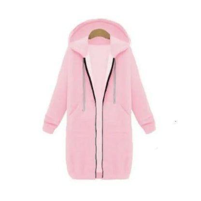 Women's Long Cut Zip Sweatshirt