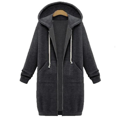Women's Long Cut Zip Sweatshirt