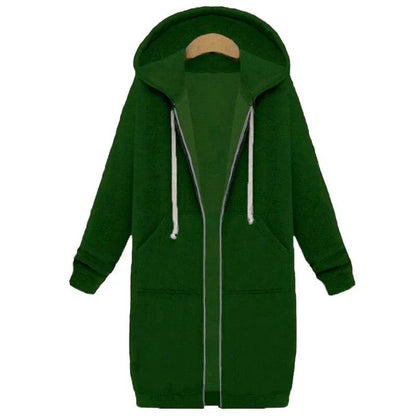 Women's Long Cut Zip Sweatshirt