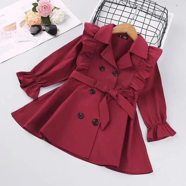 Süße Mädchentrenchcoat Rüschen Design - IdealeKleiden
