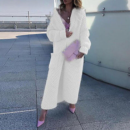 Women's Long Knitted Cardigan Elegant Oversized