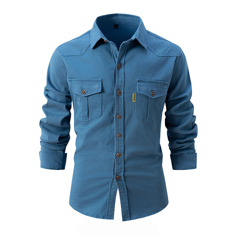 Casual Denim Shirt With Pockets