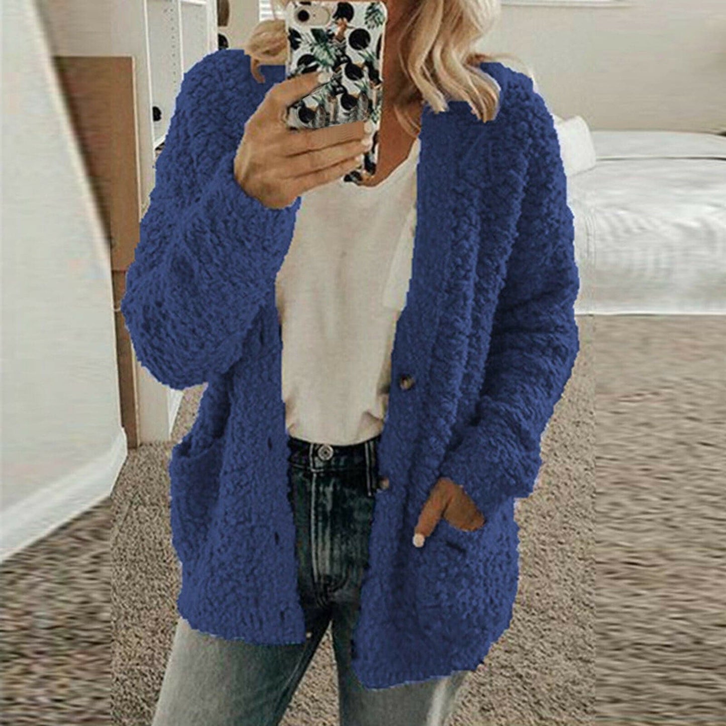 Soft Knit Cardigan Casual Chunky Knit Comfortable