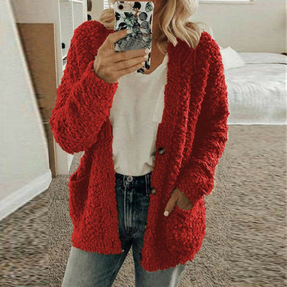 Soft Knit Cardigan Casual Chunky Knit Comfortable