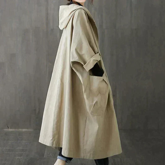Große Trenchcoat Damen Modern Bequem - IdealeKleiden